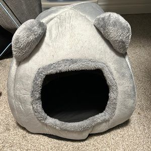 Gray cat bed